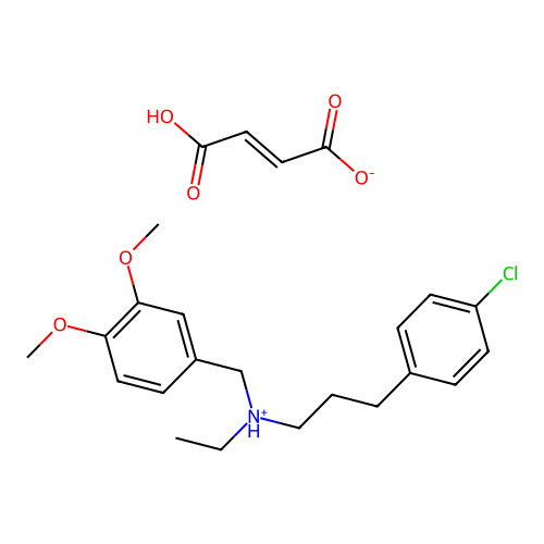 Benzylamine, N-(3-(p-chlorophenyl)propyl)-3,4-dimethoxy-N-ethyl-, fumarate structure