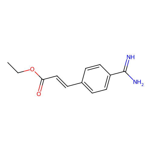 ethyl (E)-3-(4-carbamimidoylphenyl)prop-2-enoate structure
