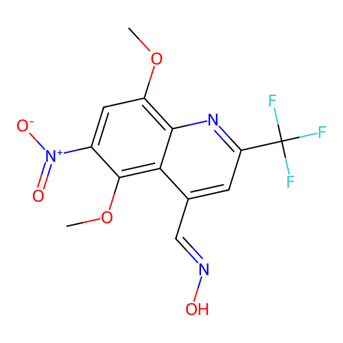 (4E)-5,8-dimethoxy-6-nitro-4-(nitrosomethylidene)-2-(trifluo structure