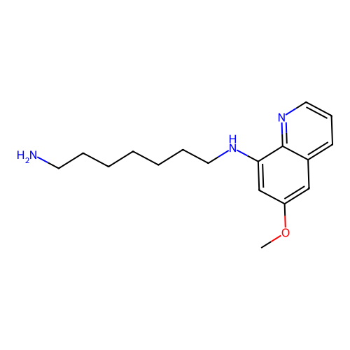 N-(7-aminoheptyl)-N-(6-methoxy-8-quinolinyl)amine structure
