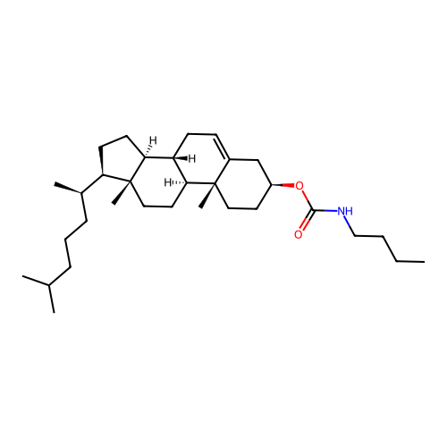 3-cholesteryl N-butylcarbamate structure
