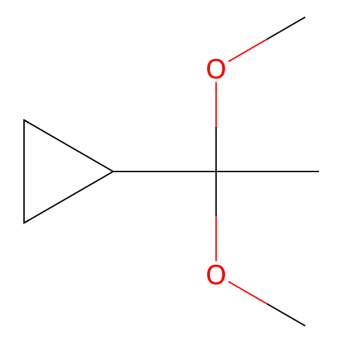 (1,1-Dimethoxyethyl)cyclopropane structure