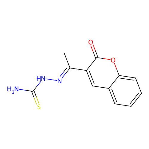 [1-(2-Oxochromen-3-yl)ethylideneamino]thiourea structure