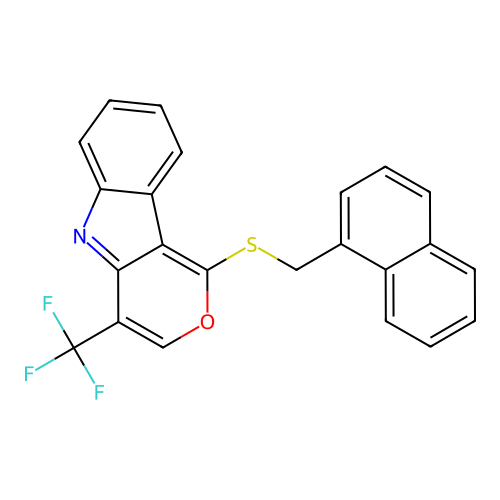 Benzo(e)(1)benzothiopyrano(4,3-b)indole, 4-(trifluoromethyl)- structure
