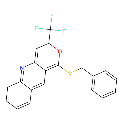 3-(Trifluoromethyl)-6H-(1)benzothiopyrano(4,3-b)quinoline structure