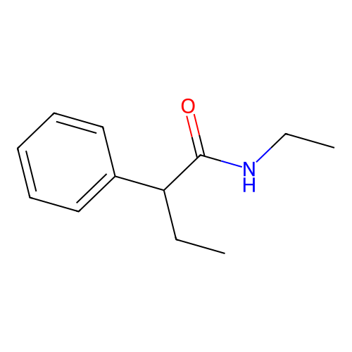 2-Phenylbutyramide, N-ethyl- structure