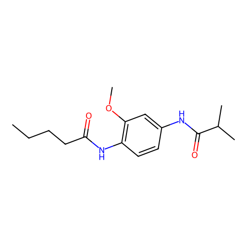 N-[4-(isobutyrylamino)-2-methoxyphenyl]pentanamide structure