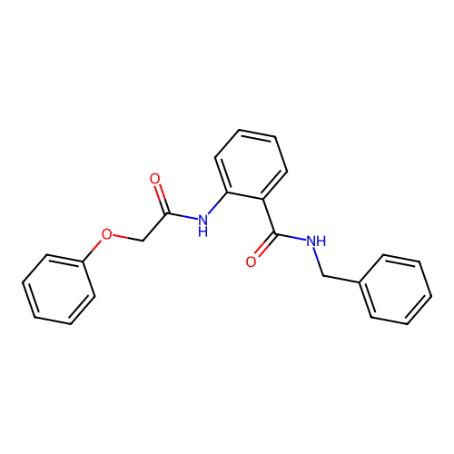 N-benzyl-2-[(phenoxyacetyl)amino]benzamide structure