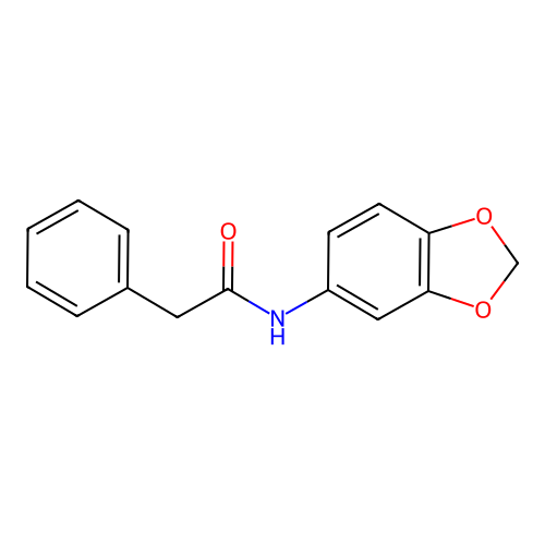 N-(1,3-benzodioxol-5-yl)-2-phenylacetamide structure