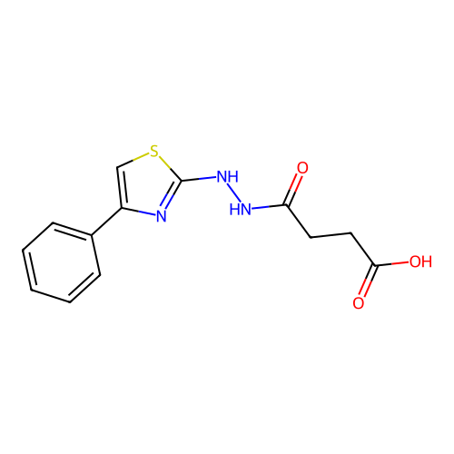 4-Oxo-4-[2-(4-phenyl-1,3-thiazol-2-yl)hydrazinyl]butanoic acid structure