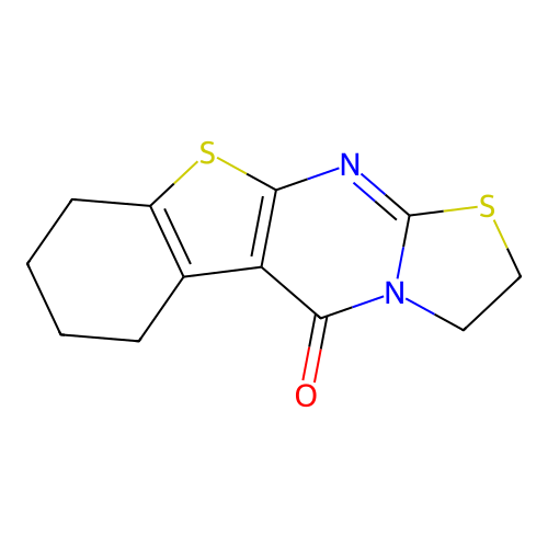 2,3,6,7,8,9-Hexahydro-5h-[1]benzothieno[2,3-d]thiazolo[3,2-a]pyrimidin-5-one structure
