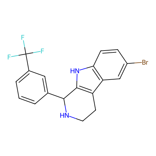 6-Bromo-1-(3-(trifluoromethyl)phenyl)-2,3,4,9-tetrahydro-1H-pyrido[3,4-b]indole structure