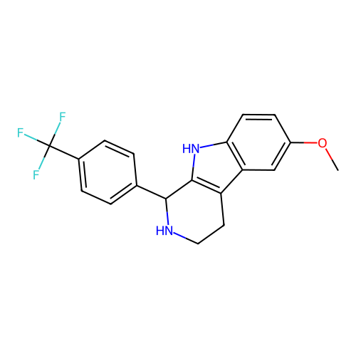 6-Methoxy-1-(4-(trifluoromethyl)phenyl)-2,3,4,9-tetrahydro-1H-pyrido[3,4-b]indole structure