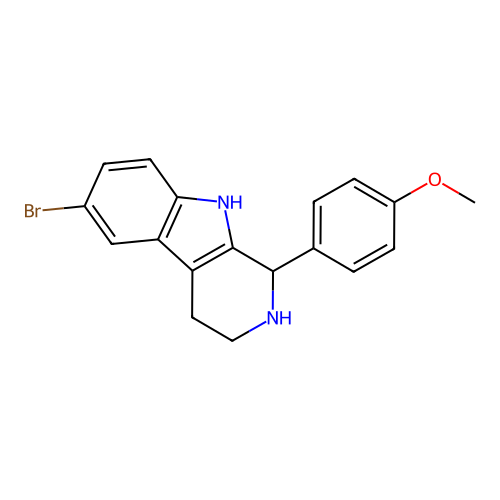 6-bromo-1-(4-methoxyphenyl)-2,3,4,9-tetrahydro-1H-pyrido[3,4-b]indole structure