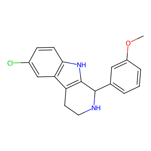 6-chloro-1-(3-methoxyphenyl)-2,3,4,9-tetrahydro-1H-pyrido[3,4-b]indole structure