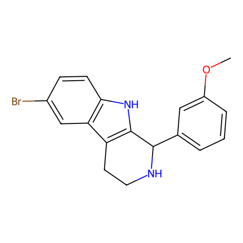 6-bromo-1-(3-methoxyphenyl)-2,3,4,9-tetrahydro-1H-pyrido[3,4-b]indole structure