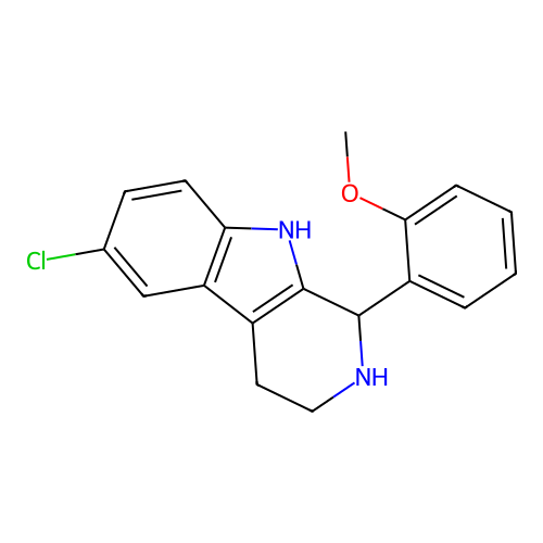 6-chloro-1-(2-methoxyphenyl)-2,3,4,9-tetrahydro-1H-pyrido[3,4-b]indole structure