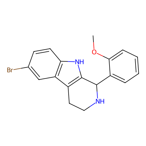 6-bromo-1-(2-methoxyphenyl)-2,3,4,9-tetrahydro-1H-pyrido[3,4-b]indole structure