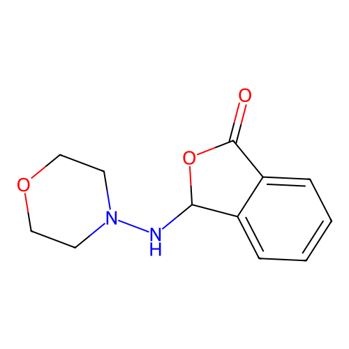 3-(morpholin-4-ylamino)-2-benzofuran-1(3H)-one structure