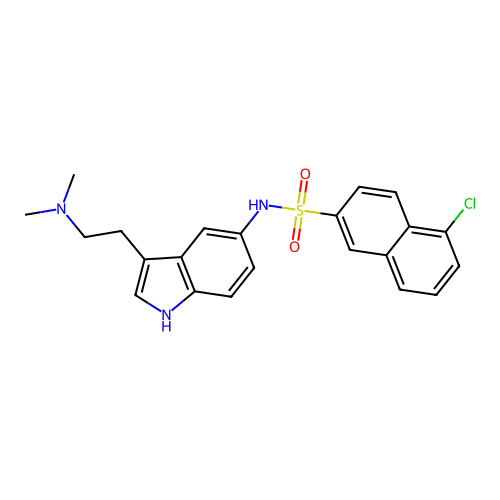 5-Chloro-N-(3-(2-(dimethylamino)ethyl)-1H-indol-5-yl)-2-naphthalenesulfonamide structure
