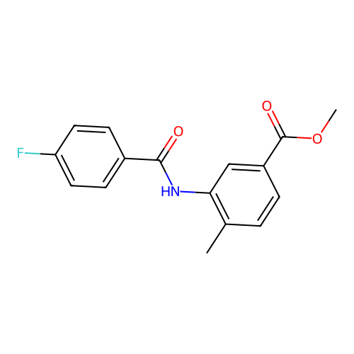 Methyl 3-{[(4-fluorophenyl)carbonyl]amino}-4-methylbenzoate structure