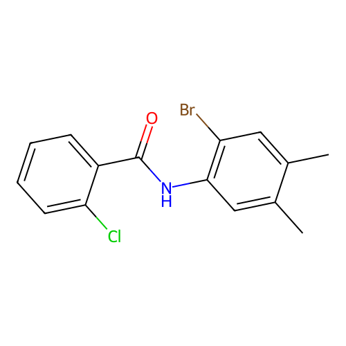 N-(2-bromo-4,5-dimethylphenyl)-2-chlorobenzamide structure
