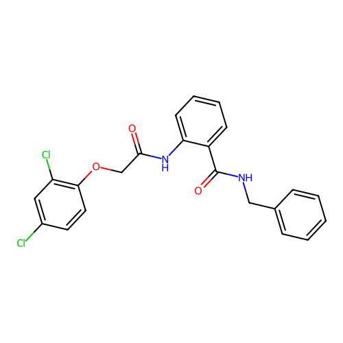 N-benzyl-2-{[(2,4-dichlorophenoxy)acetyl]amino}benzamide structure