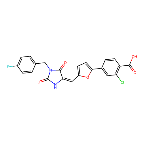 C22H14ClFN2O5 structure