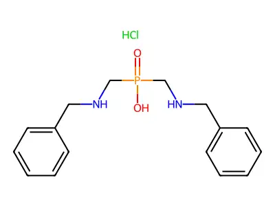 bis[(benzylamino)methyl]phosphinic acid;hydrochloride structure
