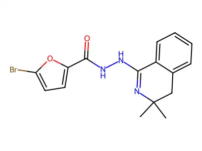 5-bromo-N'-(3,3-dimethyl-4H-isoquinolin-1-yl)furan-2-carbohydrazide structure