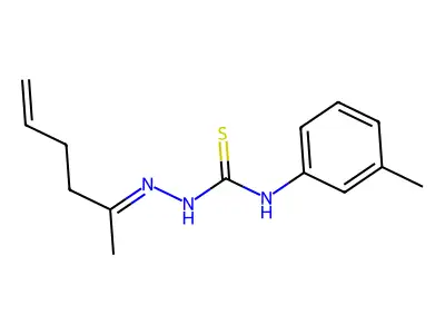1-[(E)-hex-5-en-2-ylideneamino]-3-(3-methylphenyl)thiourea structure
