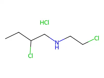 1-Butanamine, 2-chloro-N-(2-chloroethyl)-, hydrochloride (1:1) structure