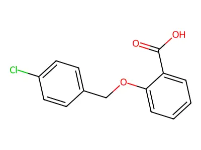 2-((4-Chlorobenzyl)oxy)benzoic acid structure