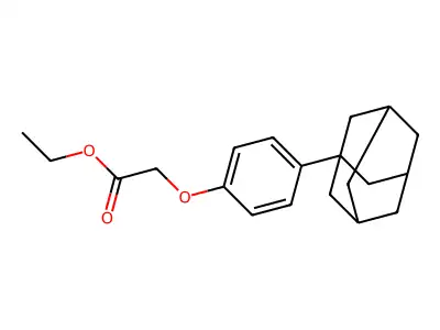 Ethyl 2-(4-((3r,5r,7r)-adamantan-1-yl)phenoxy)acetate structure