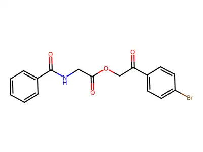 [2-(4-Bromophenyl)-2-oxoethyl] 2-benzamidoacetate structure