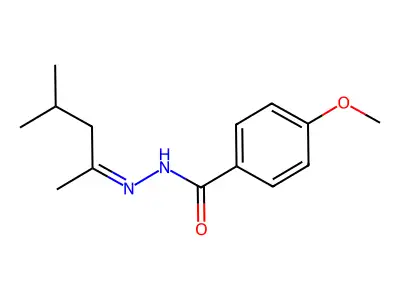 4-methoxy-N-[(Z)-4-methylpentan-2-ylideneamino]benzamide structure