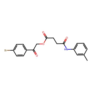 2-(4-Bromophenyl)-2-oxoethyl 4-oxo-4-(3-toluidino)butanoate structure