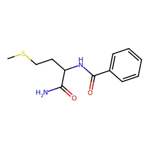 N-(1-amino-4-methylsulfanyl-1-oxobutan-2-yl)benzamide structure