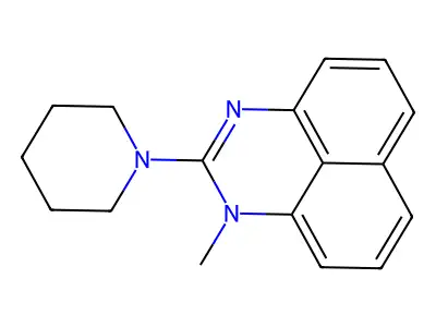 Perimidine, 1-methyl-2-piperidino- structure