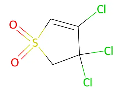 2,3,3-Trichloro-2,3-dihydro-1H-1lambda~6~-thiophene-1,1-dione structure