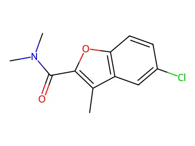 2-Benzofurancarboxamide, 5-chloro-N,N,3-trimethyl- structure