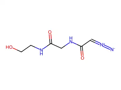 2-[(2-diazoacetyl)amino]-N-(2-hydroxyethyl)acetamide structure