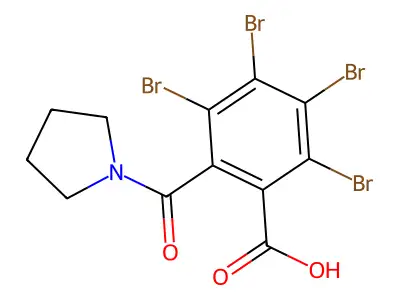2,3,4,5-Tetrabromo-6-(pyrrolidine-1-carbonyl)benzoic acid structure