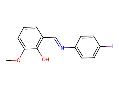 2-(((4-Iodophenyl)imino)methyl)-6-methoxyphenol structure