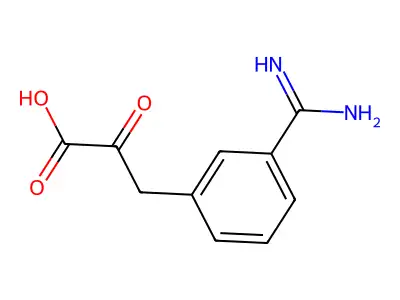 3-Amidinophenylpyruvic acid structure