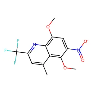 5,8-Dimethoxy-4-methyl-6-nitro-2-(trifluoromethyl)quinoline structure