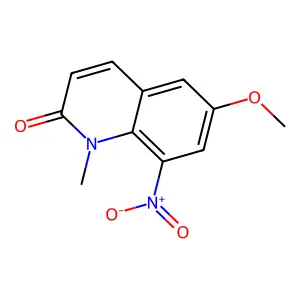 6-Methoxy-1-methyl-8-nitro-2-quinolone structure
