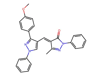 4-{[3-(4-Methoxyphenyl)-1-phenyl-1H-pyrazol-4-yl]methylidene}-5-methyl-2-phenyl-2,4-dihydro-3H-pyrazol-3-one structure