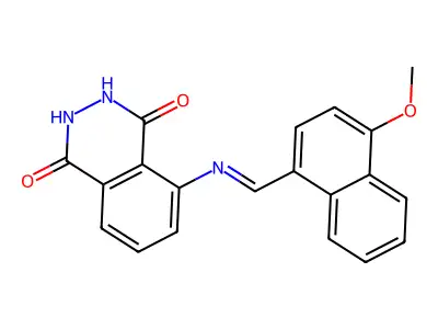 5-{[(e)-(4-Methoxy-1-naphthyl)methylene]amino}-2,3-dihydrophthalazine-1,4-dione structure