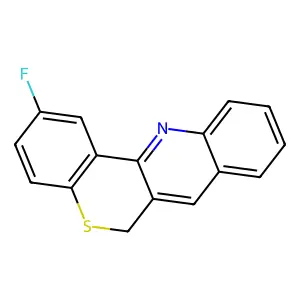 6H-(1)BENZOTHIOPYRANO(4,3-b)QUINOLINE, 2-FLUORO- structure